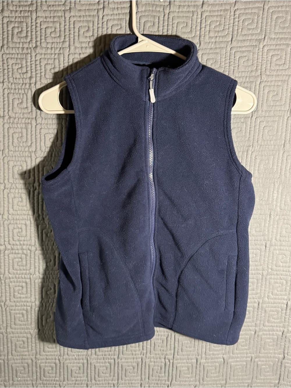 Mud Kingdom Vest Jacket Boys 150 10/12 Fleece Navy Blue 100% Polyester